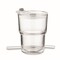Glasbecher mit Trinkhalm 400ml