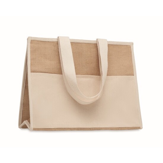Jute-Canvas Shopping Tasche