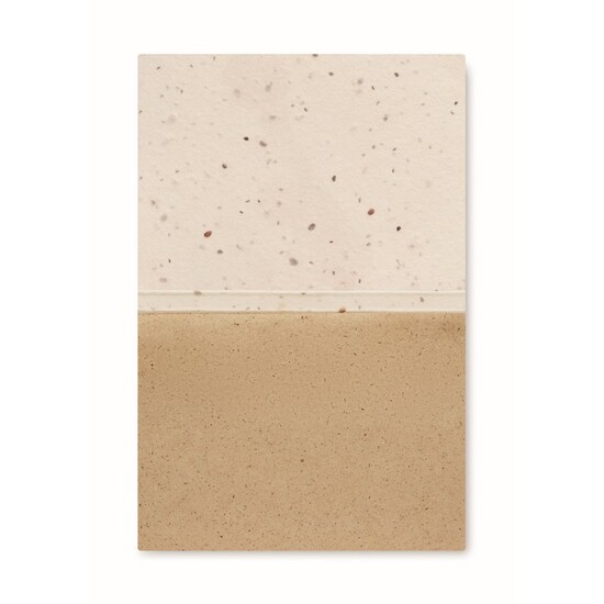 Notizblock mit Blumensamen