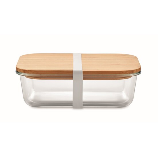 Lunchbox Glas mit Bambus