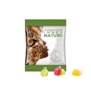 Minitüte,15 g, Folie weiß, Trolli Fruchtgummi Daumen