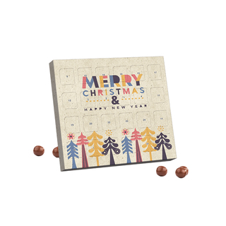 XS Adventskalender, Graspapier, Brandt Knusperkugeln Vollmilch