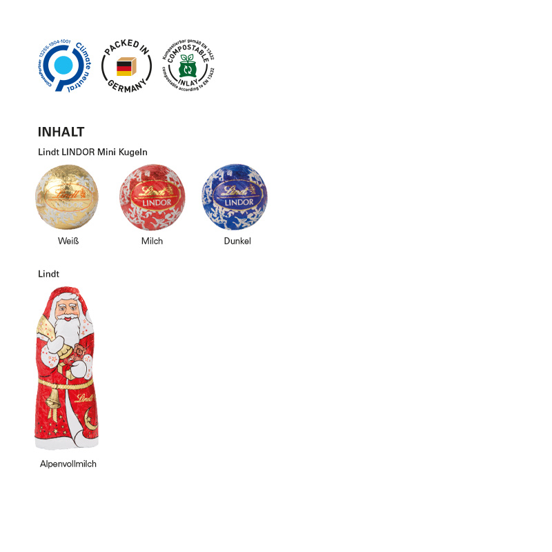 Adventskalender rund, Lindt Mischung