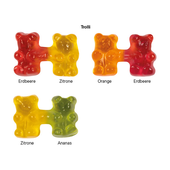 Trolli Team Gummibärchen Premium, Folie kompostierbarer weiß