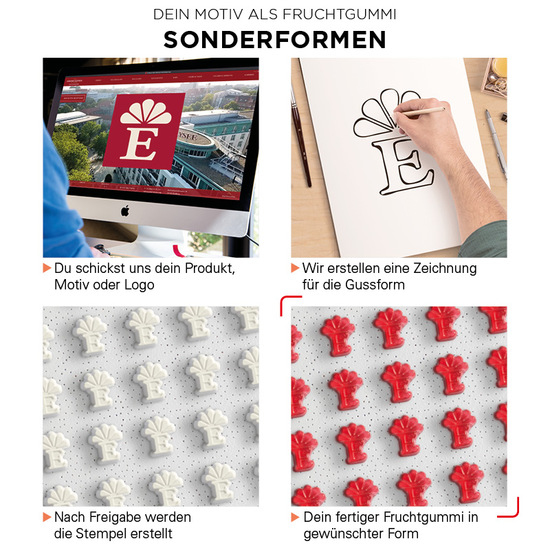 Minitüte Sonderform, 10 g, Folie kompostierbar transparent, Trolli Fruchtgummi