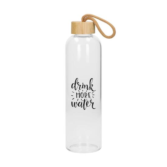 Glasflasche mit Hülle "Bamboo" 1,0 l