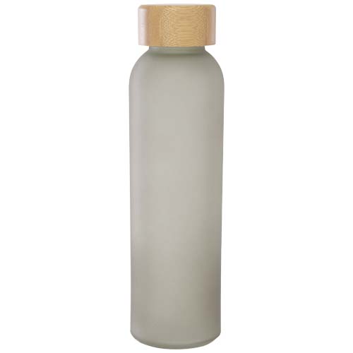 Lume 500 ml Flasche aus mattiertem Kalknatronglas mit Bambusdeckel