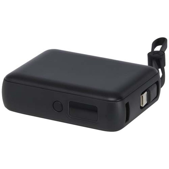 Acrux 35 W 10.000 mAh Tablet Powerbank mit integriertem Typ-C-Kabel aus recyceltem Kunststoff