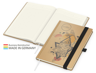 Notizbuch Match-Book Creme Bestseller Natura braun-individuell  A5, schwarz