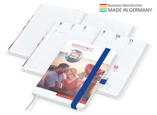 Match-Hybrid White Bestseller A5, Cover-Star matt-individuell, mittelblau