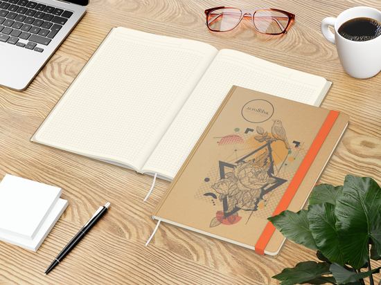 Notizbuch Match-Book Creme A4 Natura Bestseller