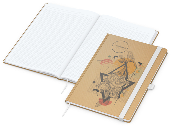 Notizbuch Match-Book White A4 Natura Bestseller