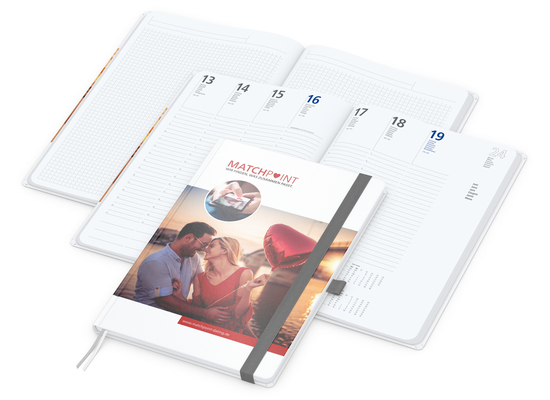Wochenplaner Match-Hybrid White A4 Cover-Star Bestseller