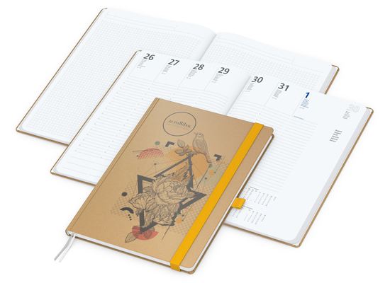 Wochenplaner Match-Hybrid White A4 Natura Bestseller