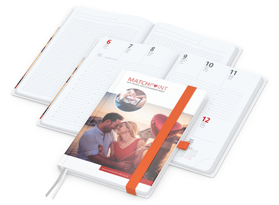 Wochenplaner Match-Hybrid White A5 Cover-Star Bestseller