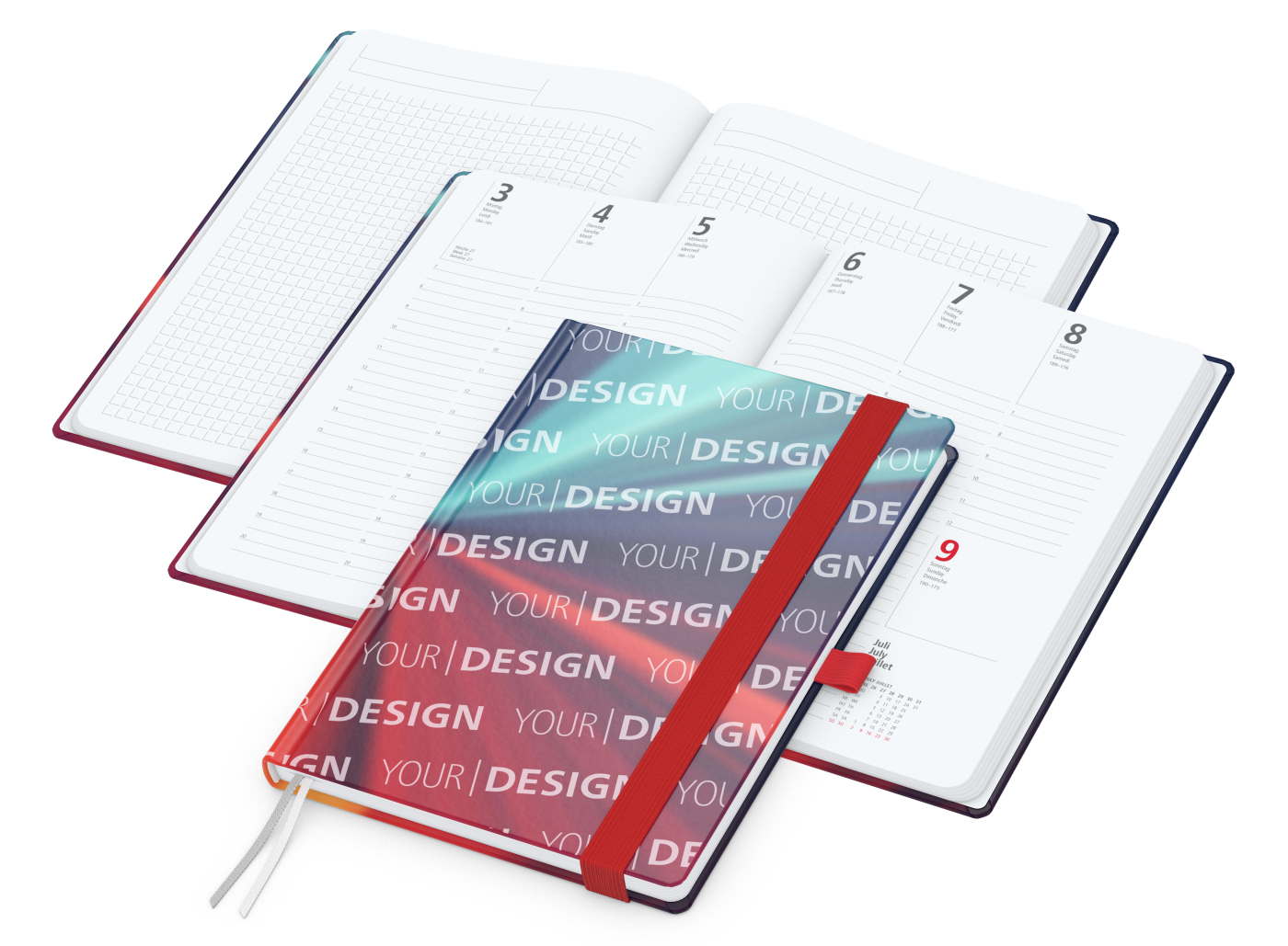 Wochenplaner Match-Hybrid White A5 Cover-Star Bestseller