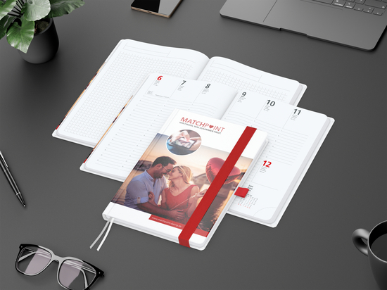 Wochenplaner Match-Hybrid White A5 Cover-Star Bestseller