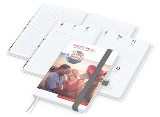 Wochenplaner Match-Hybrid White A5 Cover-Star Bestseller