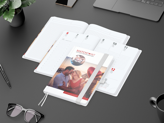 Wochenplaner Match-Hybrid White A5 Cover-Star Bestseller