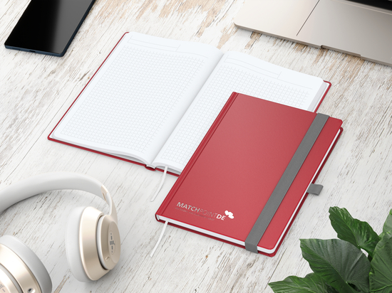 Notizbuch Vision-Book White A5 Bestseller inkl. Prägung