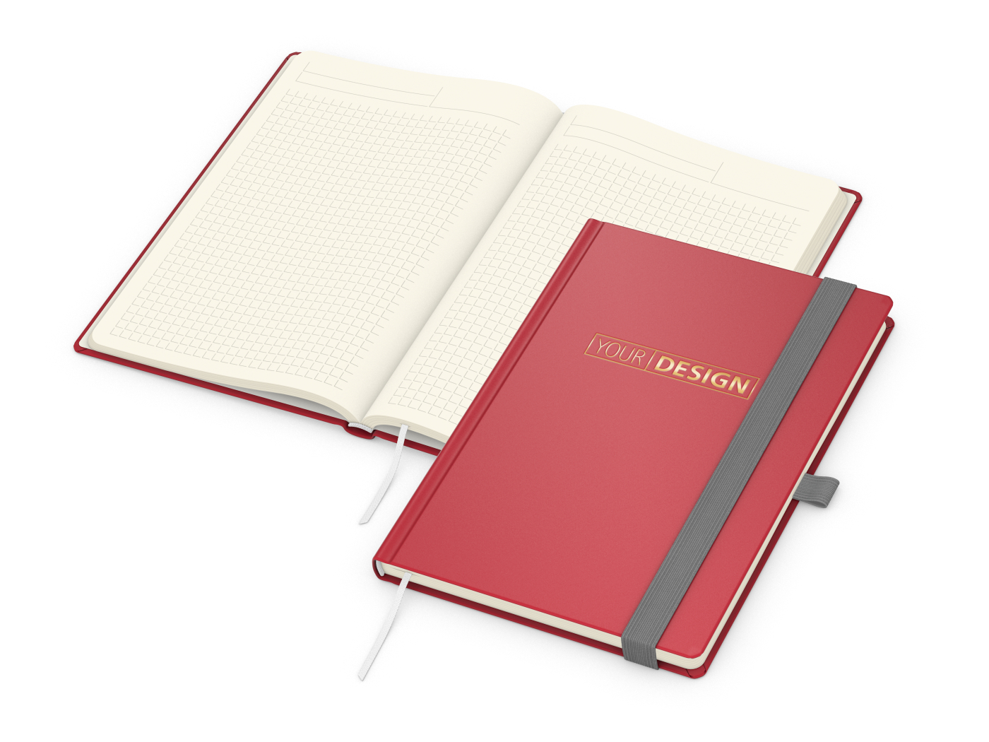 Notizbuch Vision-Book Creme A5 Bestseller inkl. Prägung