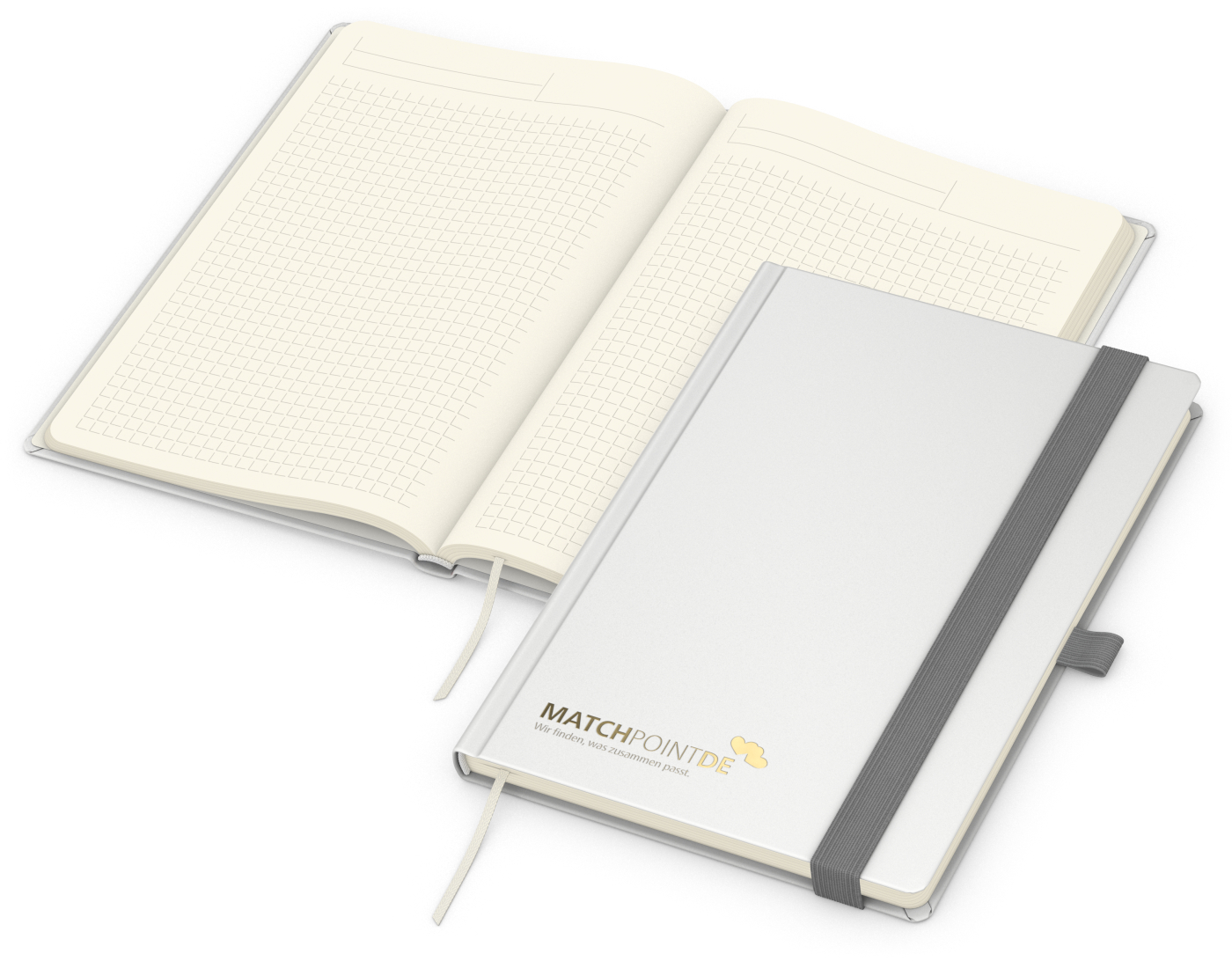 Notizbuch Vision-Book Creme A5 Bestseller inkl. Prägung