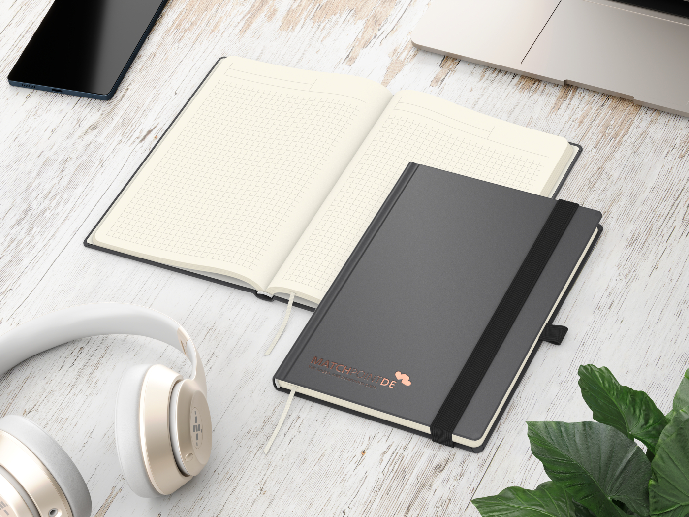 Notizbuch Vision-Book Creme A5 Bestseller inkl. Prägung