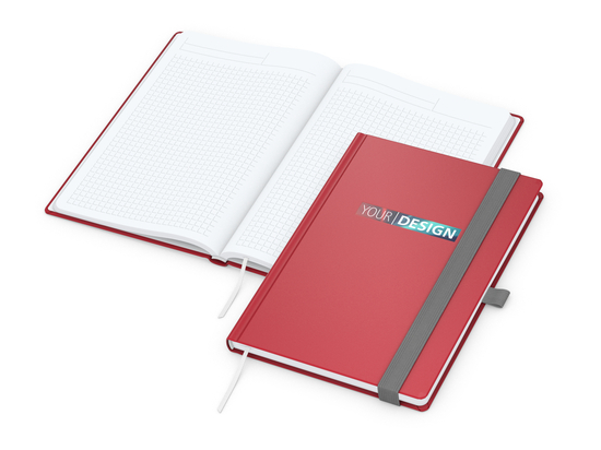 Notizbuch Vision-Book White A5 Bestseller inkl. Siebdruck-Digital