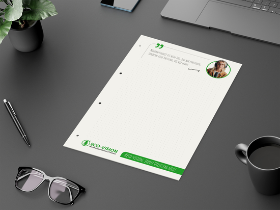 Schreibblock A4 Recycling, 25 Blatt