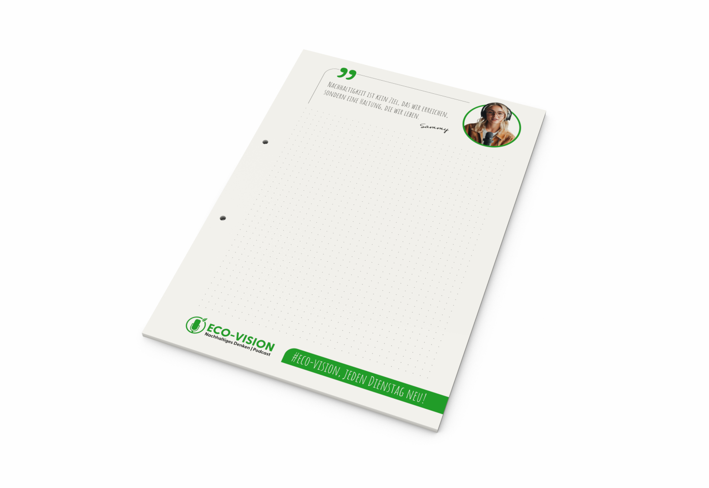 Schreibblock A4 Recycling, 50 Blatt