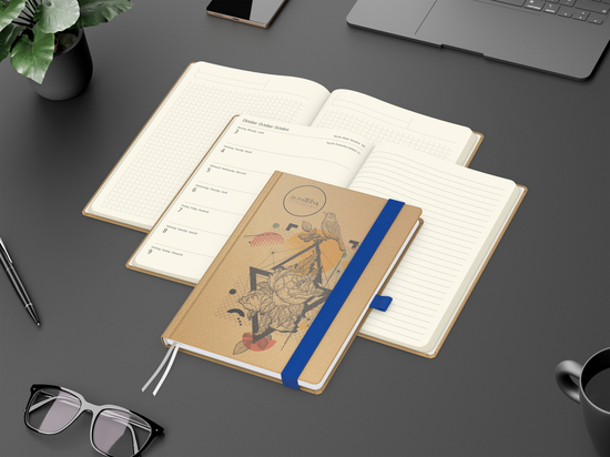 Wochenplaner Match-Hybrid Creme A5 Natura Bestseller