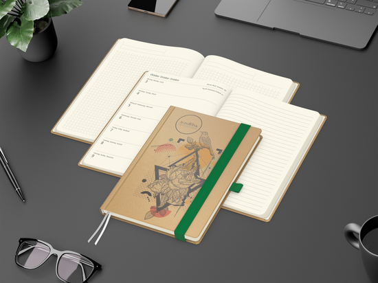 Wochenplaner Match-Hybrid Creme A5 Natura Bestseller