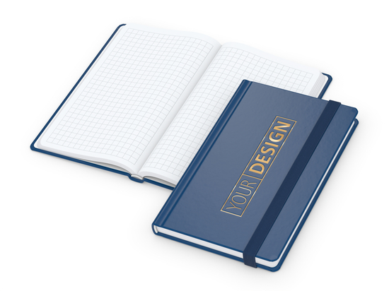 Notizbuch Easy-Book Comfort Bestseller, Pocket, dunkelblau inkl. Goldprägung