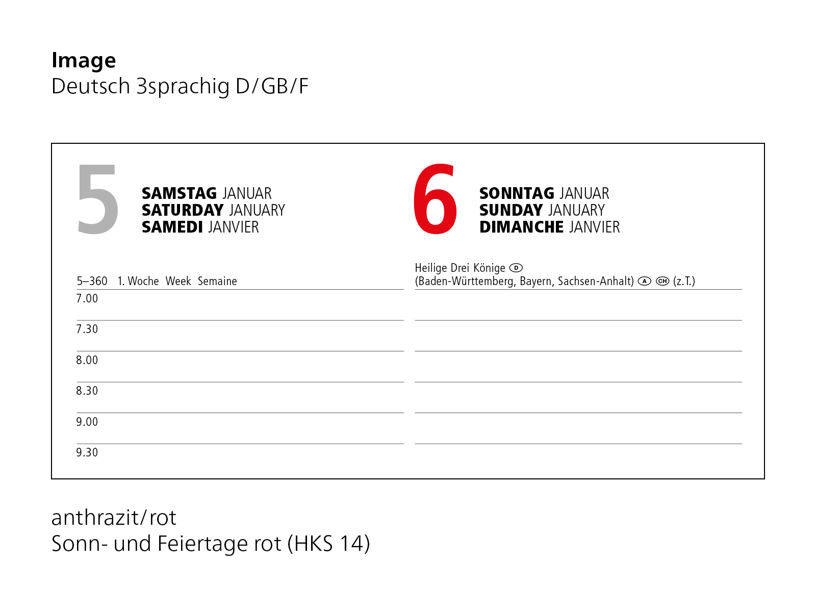 Buchkalender Image Bestseller inkl. Goldprägung, schwarz