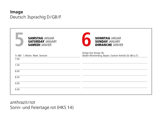 Buchkalender Image Bestseller inkl. Goldprägung, schwarz