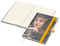 Notizbuch Match-Book Creme Bestseller, A5, Cover-Star, matt-individuell, gelb