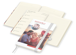 Wochenplaner Match-Hybrid Creme Bestseller, Cover-Star gloss, weiß