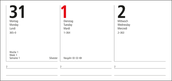 Wochenkalender Prestige-Flexx Bestseller inkl. Prägung schwarz-glänzend