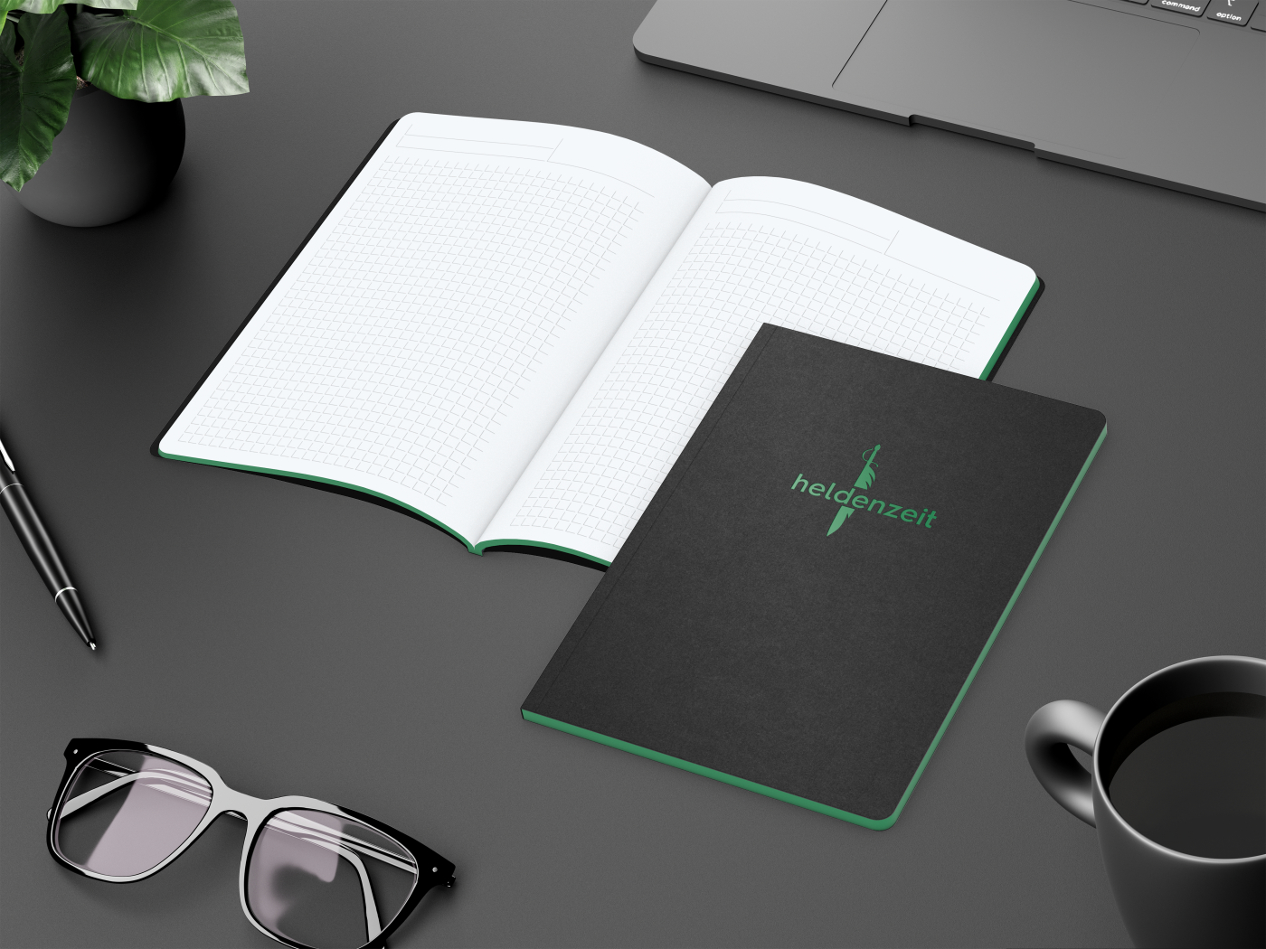 Notizbuch Tablet-Book Slim Bestseller, A5, grün