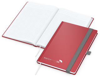 Notizbuch Vision-Book White Bestseller, A5, rot inkl. Silberprägung