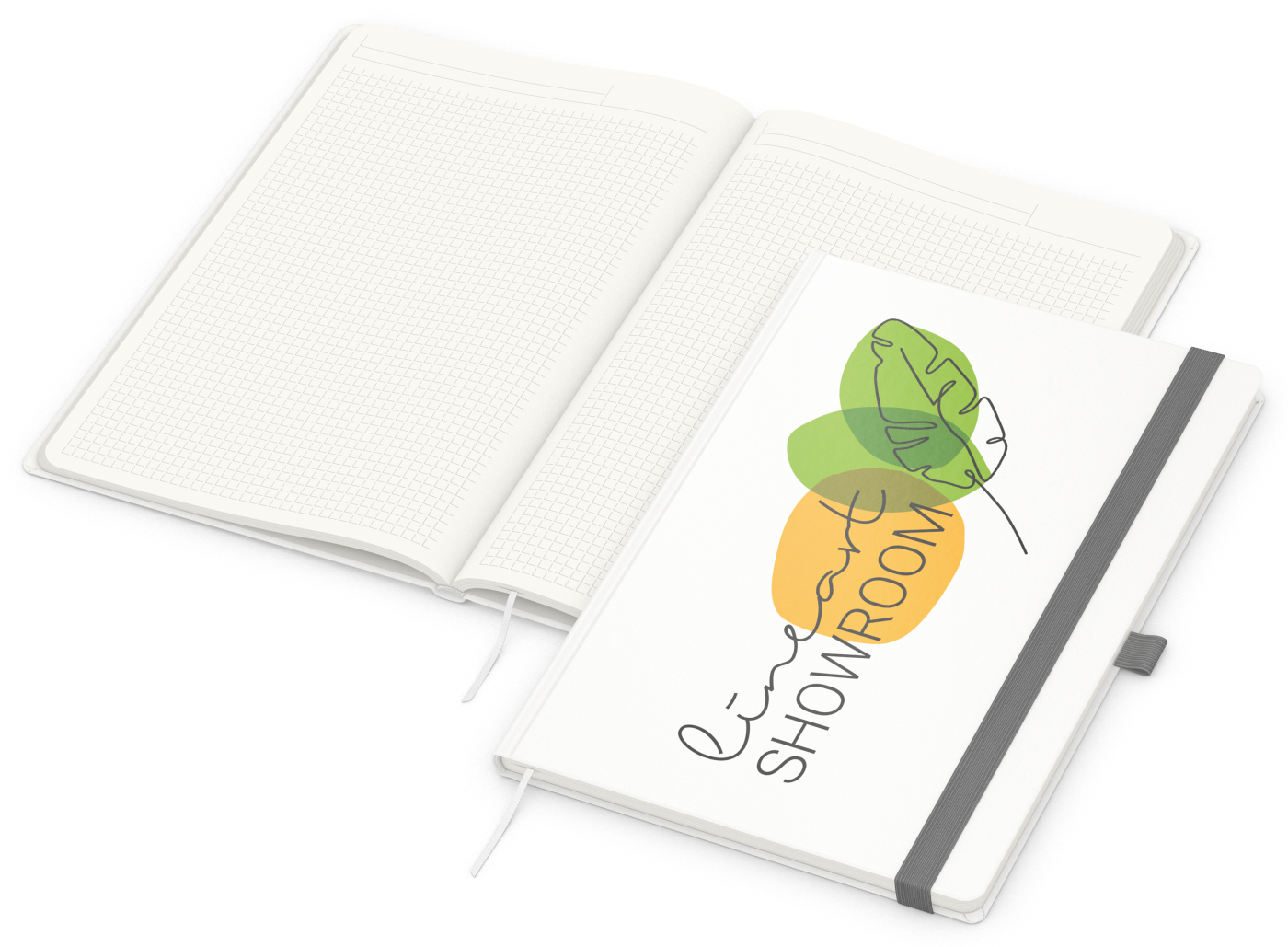 Notizbuch Match-Book, A4, Cover-Star Recycling-Matt, silbergrau