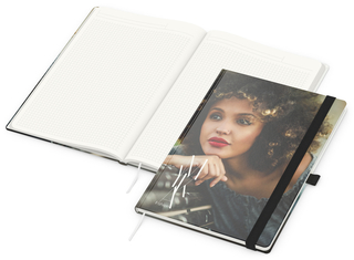 Notizbuch Match-Book, A4, Natura Recycling, schwarz