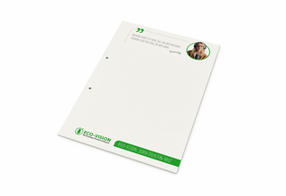 Schreibblock Recycling, A4, 25 Blatt mit 2fach-Abheftlochung