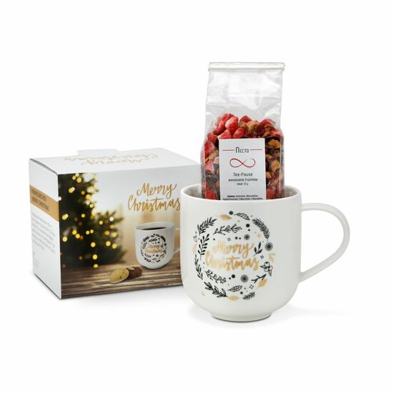Geschenkset / Präsenteset: Weihnachtliche Teetasse 2K2138