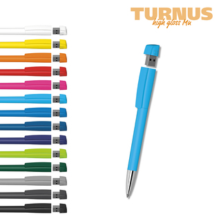 Klio-Eterna - Turnus high gloss Mn USB 2.0 - Drehkugelschreiber mit integriertem USB-Stick