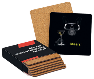 Laminierte Korkuntersetzer