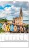 Kalender "Reiseziele" im Format 24 x 38,5 cm, mit Wire-O Bindung und verlängerter Rückwand