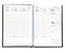 Taschenkalender "Taschenbuch Woche" im Format 10,5 x 14,8 cm, deutsches Kalendarium Grau/Blau mit Leseband, 144 Seiten Fadenheftung, Einband Magic rot
