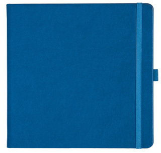 Notizbuch Style Square im Format 17,5x17,5cm, Inhalt liniert, Einband Slinky in der Farbe Azure