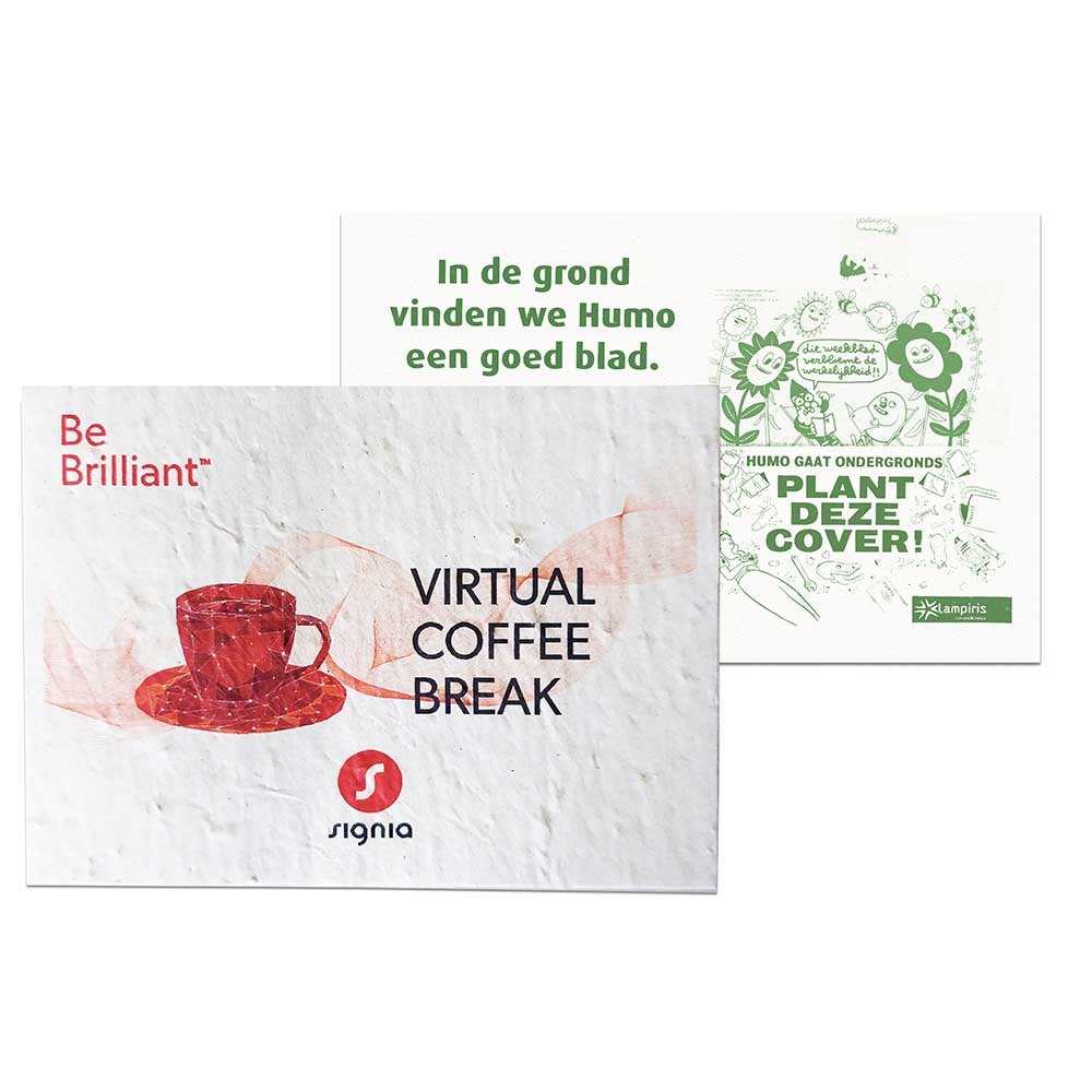 Samenpapier DIN A6 - Mohnblume, Druck 4/0-c